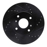 R1 Concepts 98-99 Acura CL Front Right Drilled & Slotted Black Brake Rotor by R1 Concepts RNC-633-58010R