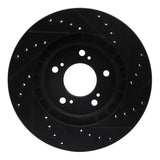 R1 Concepts 97-05 Acura NSX Front Left Drilled & Slotted Black Brake Rotor by R1 Concepts RNC-633-58011L