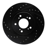 R1 Concepts 97-05 Acura NSX Front Left Drilled & Slotted Black Brake Rotor by R1 Concepts RNC-633-58011L