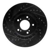 R1 Concepts 97-05 Acura NSX Front Right Drilled & Slotted Black Brake Rotor by R1 Concepts RNC-633-58011R
