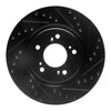 R1 Concepts 97-05 Acura NSX Front Right Drilled & Slotted Black Brake Rotor