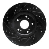 R1 Concepts 97-05 Acura NSX Rear Right Drilled & Slotted Black Brake Rotor by R1 Concepts RNC-633-58012R