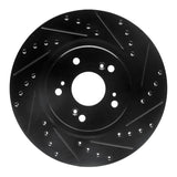 R1 Concepts 97-05 Acura NSX Rear Right Drilled & Slotted Black Brake Rotor by R1 Concepts RNC-633-58012R