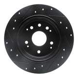 R1 Concepts 99-03 Acura Tl Rear Right Drilled & Slotted Black Brake Rotor by R1 Concepts RNC-633-58014R
