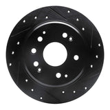 R1 Concepts 99-03 Acura Tl Rear Right Drilled & Slotted Black Brake Rotor by R1 Concepts RNC-633-58014R