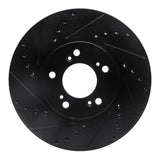 R1 Concepts 99-04 Acura RL Front Left Drilled & Slotted Black Brake Rotor by R1 Concepts RNC-633-58015L