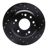 R1 Concepts 99-01 Acura RL Rear Right Drilled & Slotted Black Brake Rotor by R1 Concepts RNC-633-58016R