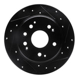 R1 Concepts 01-03 Acura CL Rear Right Drilled & Slotted Black Brake Rotor by R1 Concepts RNC-633-58017R