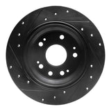 R1 Concepts 02-04 Acura RL Rear Right Drilled & Slotted Black Brake Rotor by R1 Concepts RNC-633-58018R