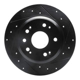 R1 Concepts 02-04 Acura RL Rear Right Drilled & Slotted Black Brake Rotor by R1 Concepts RNC-633-58018R