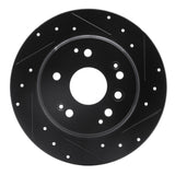R1 Concepts 99-11 Acura TL Rear Right Drilled & Slotted Black Brake Rotor by R1 Concepts RNC-633-58019R