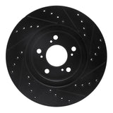 R1 Concepts 05-12 Acura RL Front Left Drilled & Slotted Black Brake Rotor by R1 Concepts RNC-633-58021L