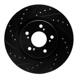 R1 Concepts 05-12 Acura RL Front Left Drilled & Slotted Black Brake Rotor by R1 Concepts RNC-633-58021L