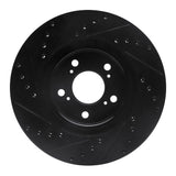 R1 Concepts 05-12 Acura RL Front Right Drilled & Slotted Black Brake Rotor by R1 Concepts RNC-633-58021R