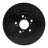 R1 Concepts 05-12 Acura RL Front Right Drilled & Slotted Black Brake Rotor by R1 Concepts RNC-633-58021R