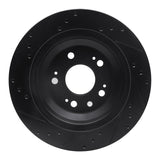 R1 Concepts 05-12 Acura RL Rear Right Drilled & Slotted Black Brake Rotor by R1 Concepts RNC-633-58022R