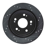 R1 Concepts 14-20 Acura RLX Rear Right Drilled & Slotted Black Brake Rotor by R1 Concepts RNC-633-58024R