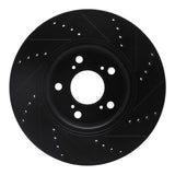 R1 Concepts 14-20 Acura RLX Front Left Drilled & Slotted Black Brake Rotor by R1 Concepts RNC-633-58025L
