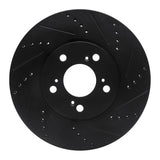 R1 Concepts 14-20 Acura RLX Front Right Drilled & Slotted Black Brake Rotor by R1 Concepts RNC-633-58025R