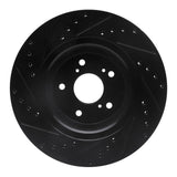 R1 Concepts 14-20 Acura MDX Front Right Drilled & Slotted Black Brake Rotor by R1 Concepts RNC-633-58026R