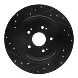 R1 Concepts 15-25 Acura TLX Rear Right Drilled & Slotted Black Brake Rotor by R1 Concepts RNC-633-58029R