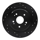 R1 Concepts 15-25 Acura TLX Rear Right Drilled & Slotted Black Brake Rotor by R1 Concepts RNC-633-58029R