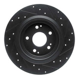 R1 Concepts 17-20 Acura MDX Rear Left Drilled & Slotted Black Brake Rotor by R1 Concepts RNC-633-58030L