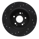 R1 Concepts 17-20 Acura MDX Rear Right Drilled & Slotted Black Brake Rotor by R1 Concepts RNC-633-58030R
