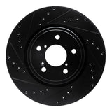 R1 Concepts 17-20 Acura MDX Front Left Drilled & Slotted Black Brake Rotor by R1 Concepts RNC-633-58031L
