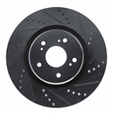 R1 Concepts 19-25 Acura RDX Front Right Drilled & Slotted Black Brake Rotor by R1 Concepts RNC-633-58032R