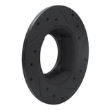 R1 Concepts 73-79 Honda Civic Front Left Drilled & Slotted Black Brake Rotor by R1 Concepts RNC-633-59000L