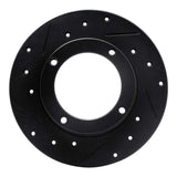R1 Concepts 73-79 Honda Civic Front Left Drilled & Slotted Black Brake Rotor by R1 Concepts RNC-633-59000L