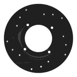R1 Concepts 73-79 Honda Civic Front Right Drilled & Slotted Black Brake Rotor by R1 Concepts RNC-633-59000R