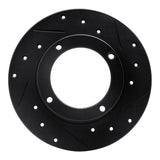 R1 Concepts 73-79 Honda Civic Front Right Drilled & Slotted Black Brake Rotor by R1 Concepts RNC-633-59000R