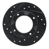 R1 Concepts 76-81 Honda Accord Hatchback Front Left Drilled & Slotted Black Brake Rotor by R1 Concepts RNC-633-59002L