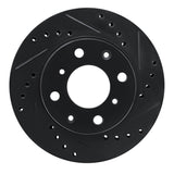R1 Concepts 83-87 Honda Prelude Front Right Drilled & Slotted Black Brake Rotor by R1 Concepts RNC-633-59003R