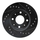 R1 Concepts 82-83 Honda Accord Hatchback Front Left Drilled & Slotted Black Brake Rotor by R1 Concepts RNC-633-59004L