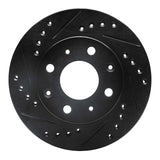 R1 Concepts 82-83 Honda Accord Hatchback Front Left Drilled & Slotted Black Brake Rotor by R1 Concepts RNC-633-59004L