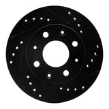 R1 Concepts 82-83 Honda Accord Sedan Front Right Drilled & Slotted Black Brake Rotor by R1 Concepts RNC-633-59004R