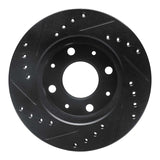 R1 Concepts 84-06 Honda CRX Front Right Drilled & Slotted Black Brake Rotor by R1 Concepts RNC-633-59005R