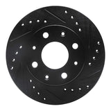 R1 Concepts 84-06 Honda CRX Front Right Drilled & Slotted Black Brake Rotor by R1 Concepts RNC-633-59005R