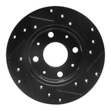 R1 Concepts 79-83 Honda Civic Hatchback Front Left Drilled & Slotted Black Brake Rotor by R1 Concepts RNC-633-59008L