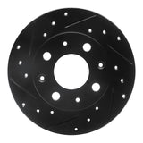 R1 Concepts 79-83 Honda Civic Hatchback Front Left Drilled & Slotted Black Brake Rotor by R1 Concepts RNC-633-59008L