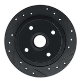 R1 Concepts 84-87 Honda Prelude Rear Right Drilled & Slotted Black Brake Rotor by R1 Concepts RNC-633-59010R