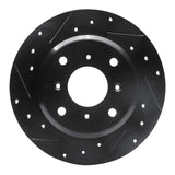 R1 Concepts 86-96 Acura Legend Rear Left Drilled & Slotted Black Brake Rotor by R1 Concepts RNC-633-59013L