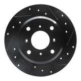 R1 Concepts 86-96 Acura Legend Rear Right Drilled & Slotted Black Brake Rotor by R1 Concepts RNC-633-59013R