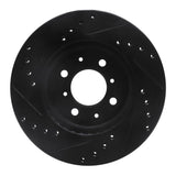 R1 Concepts 88-91 Honda Accord Sedan Front Right Drilled & Slotted Black Brake Rotor by R1 Concepts RNC-633-59015R