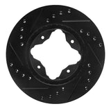 R1 Concepts 90-97 Acura CL Front Right Drilled & Slotted Black Brake Rotor