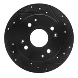 R1 Concepts 92-97 Acura CL Rear Right Drilled & Slotted Black Brake Rotor by R1 Concepts RNC-633-59019R