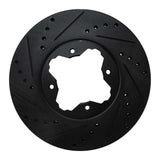 R1 Concepts 91-97 Acura CL Front Left Drilled & Slotted Black Brake Rotor